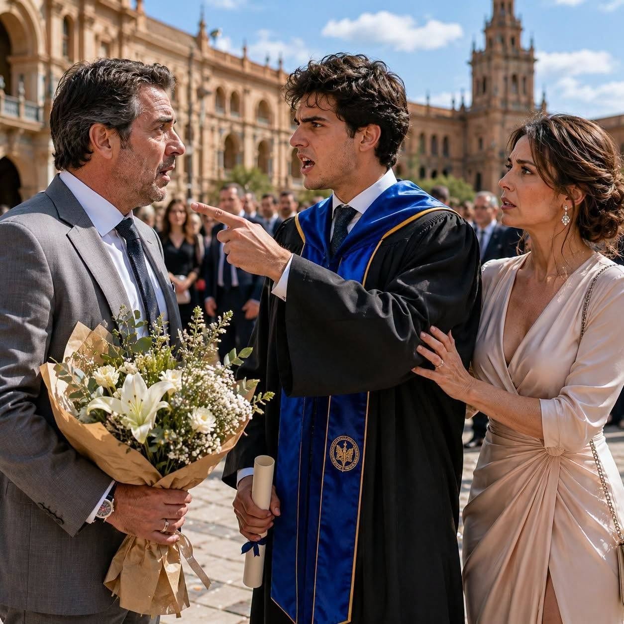 Mi esposo llevó a su amante a la cena familiar y me dijo delante de 30 testigos: “Gracias por criar al hijo de mi amante durante 25 años”; yo me quedé callada mientras mi hijo reproducía una grabación de tres años atrás, pero nadie esperaba que la pulsera de madera revelara de dónde venía realmente.