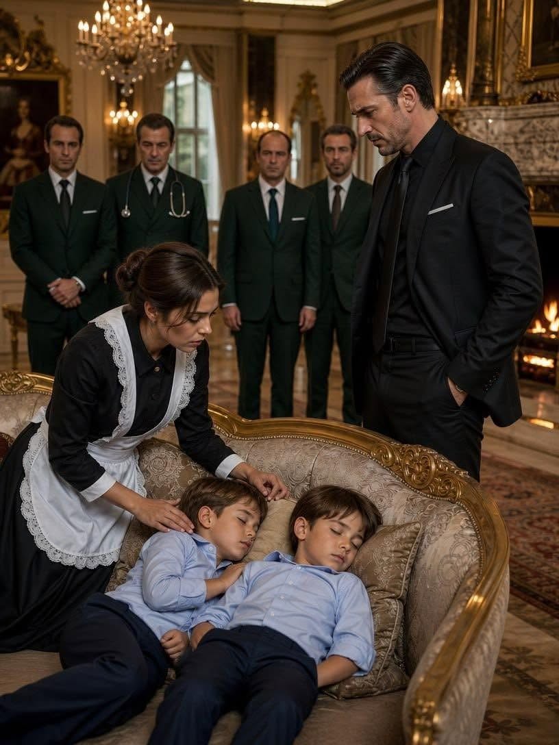 El chasquido del fuego en la chimenea no lograba calentar el aire congelado dentro del gran salón 🕯️. Mateo permanecía de pie
