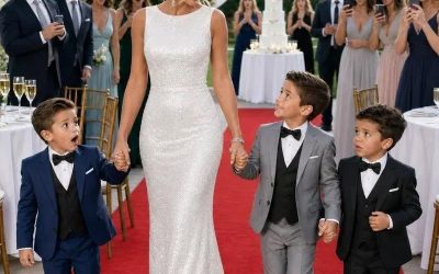 Llevé a mis trillizos de 4 años a la boda de mi exmarido millonario y la reacción de su familia fue escalofriante.