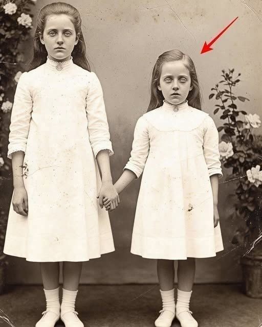 “Esta foto de 1895 de una niña tomada de la mano de su hermana parecía normal… hasta que la restauración reveló…” Cuando la curadora del museo, la Dra. Helen Foster, examinó esta fotografía de 1895 en 2021,