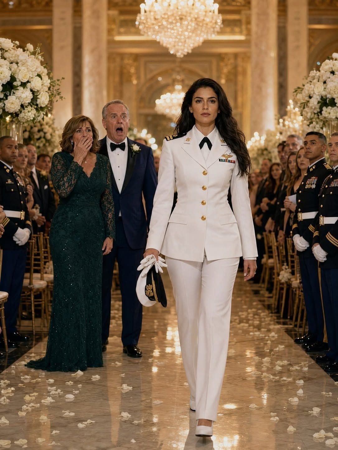 El velo de novia yacía destruido en el suelo de mármol del camerino real 💍.