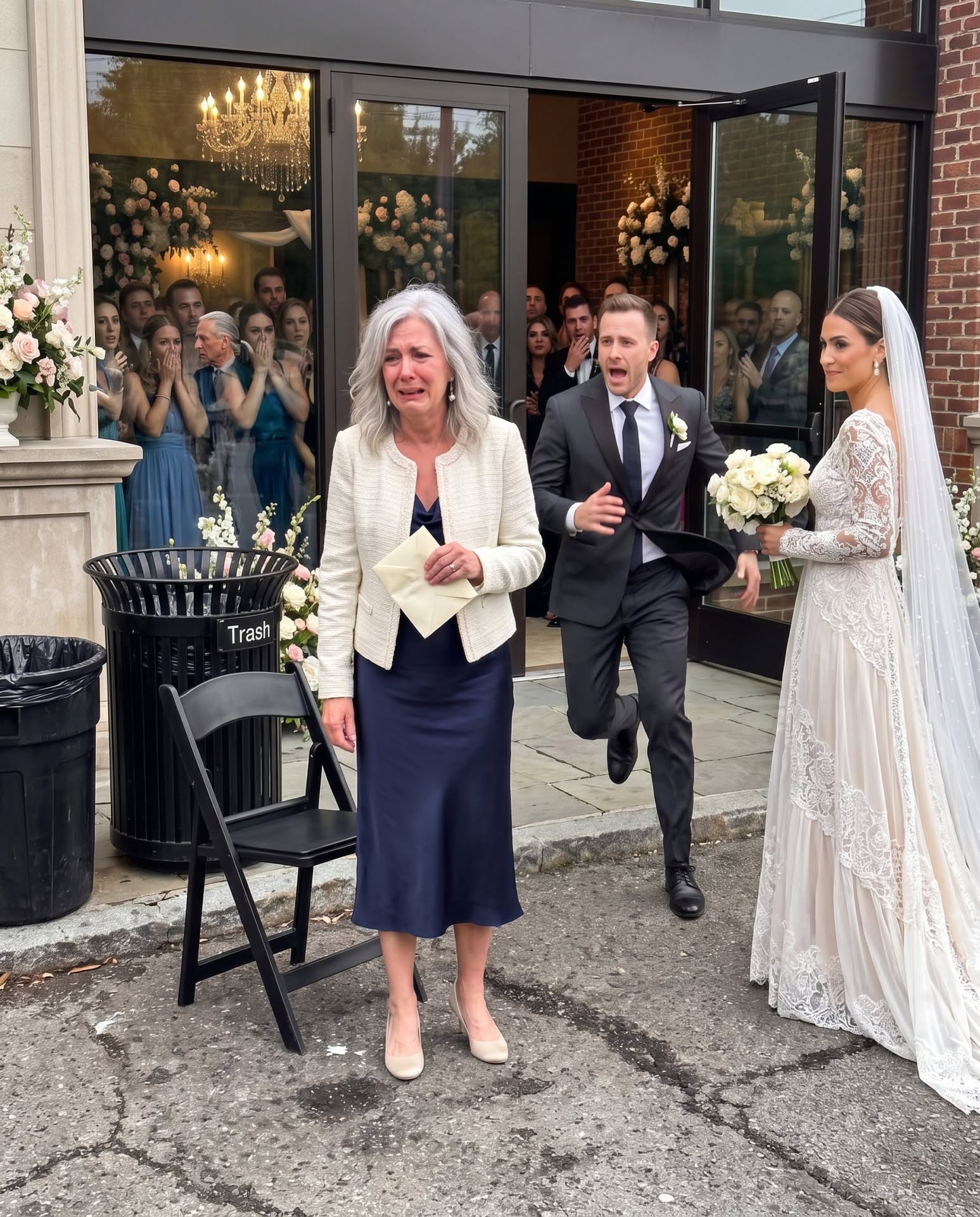 En la boda de mi hijo, me senté afuera, junto a los botes de basura. La novia sonrió con sorna y dijo: “Supongo que no cuentas”.
