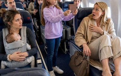 Una desconocida ocupó el asiento del avión que yo había pagado extra por reservar. Pero poco después del despegue, mi hija de 10 años hizo algo que dejó a toda la cabina en completo silencio.
