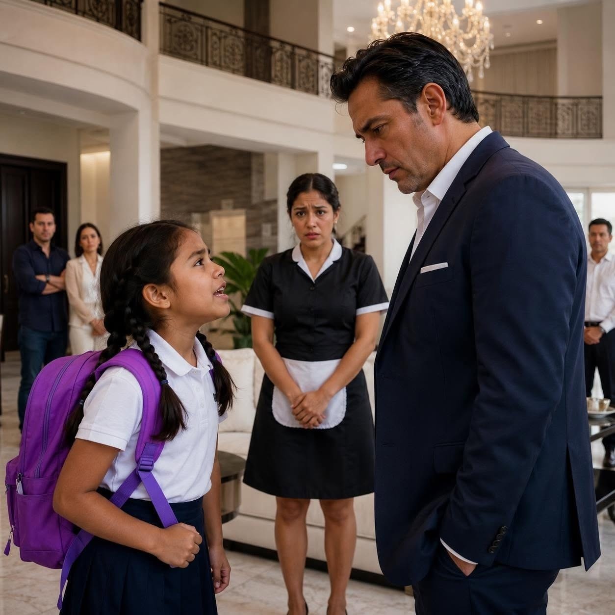 Una niña de 9 años irrumpió en una mansión para exigir los 3 meses de salario que le debían a su madre y dijo: “Ella no pide limosna, trabaja”; aquella acusación terminó destapando un fraude familiar y un hermano oculto. duyhien