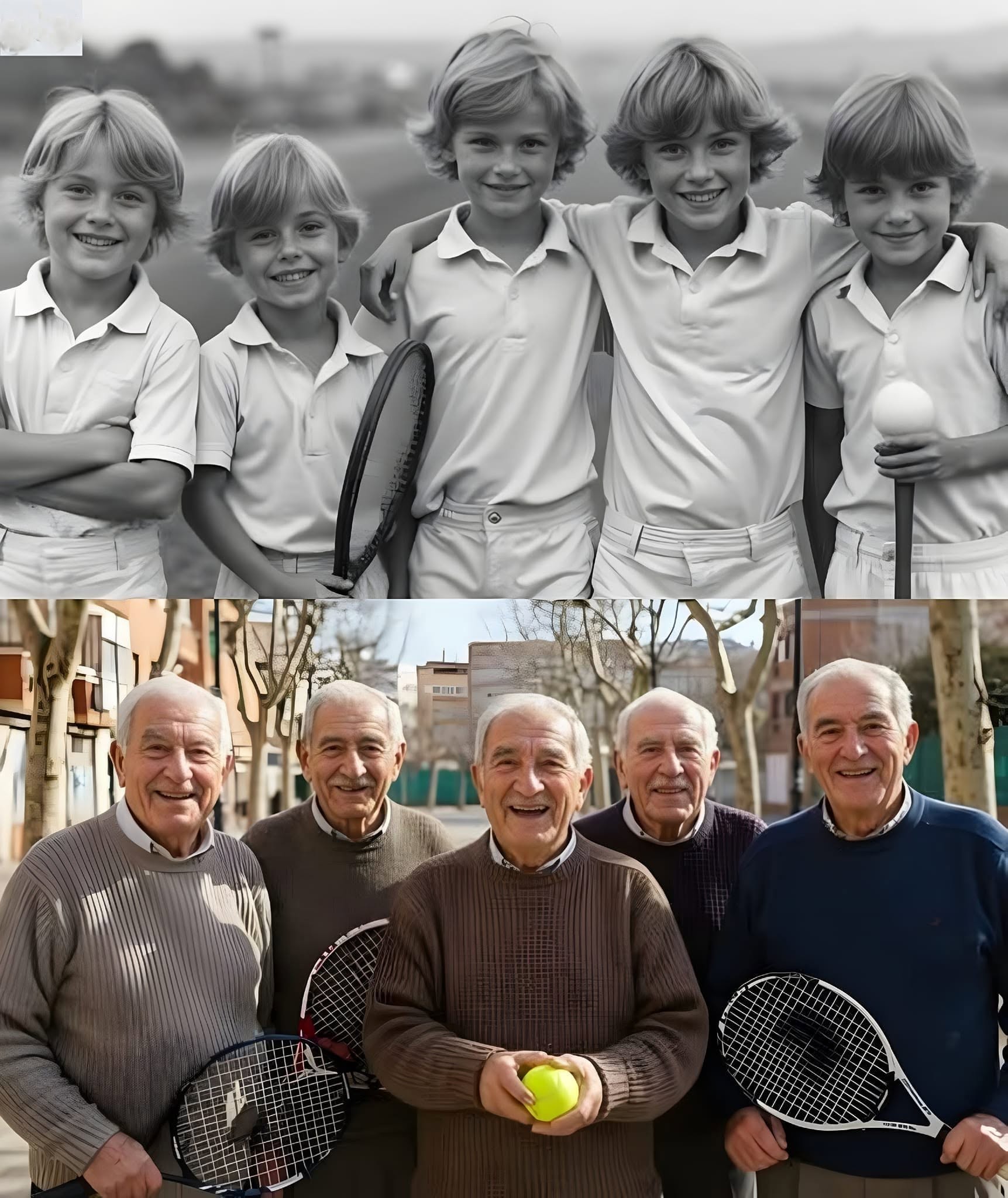 Hemos estado juntos durante 85 años; los cinco hermanos seguimos vivos. Si estás leyendo esto, déjanos un simple saludo…