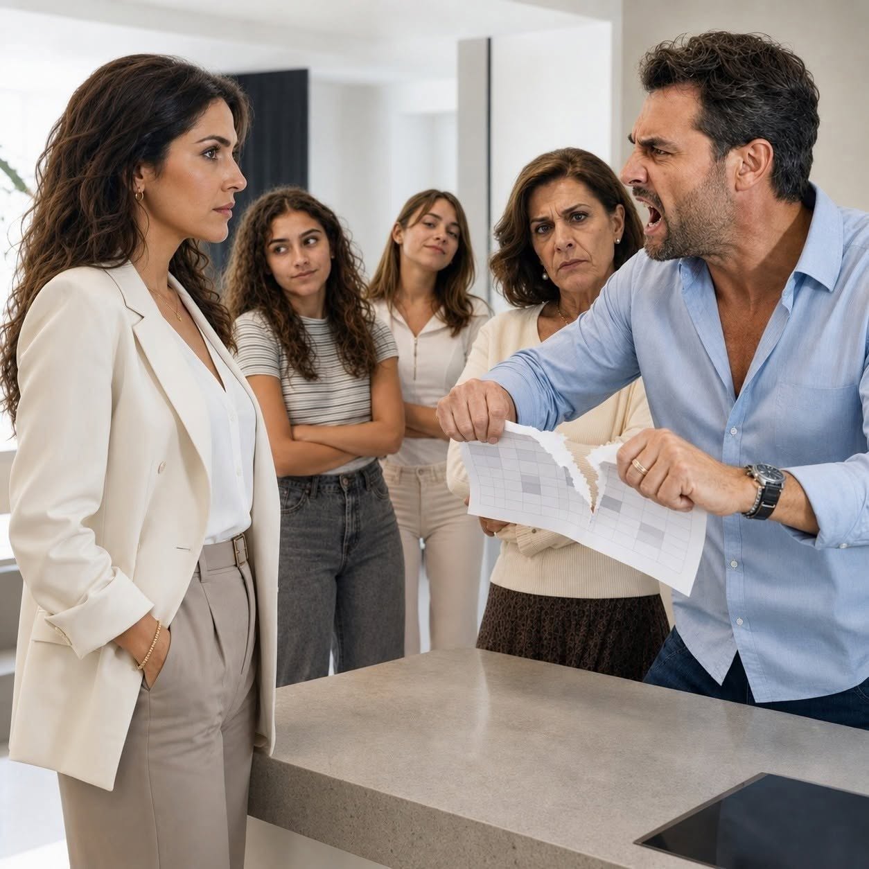 ntht/ Mi esposo me llamó mantenida delante de nuestras hijas y decidió que no tendríamos otro bebé porque llevaba cuatro meses sin empleo. Una de ellas incluso dijo que le avergonzaría verme otra vez con una carriola. No discutí y empecé a buscar trabajo en silencio. Cuando conseguí un puesto mejor pagado, estaba a punto de aceptar que dividiéramos todos los gastos… pero abrí los estados de cuenta y descubrí en qué había gastado realmente el dinero mientras decía que “me mantenía”.